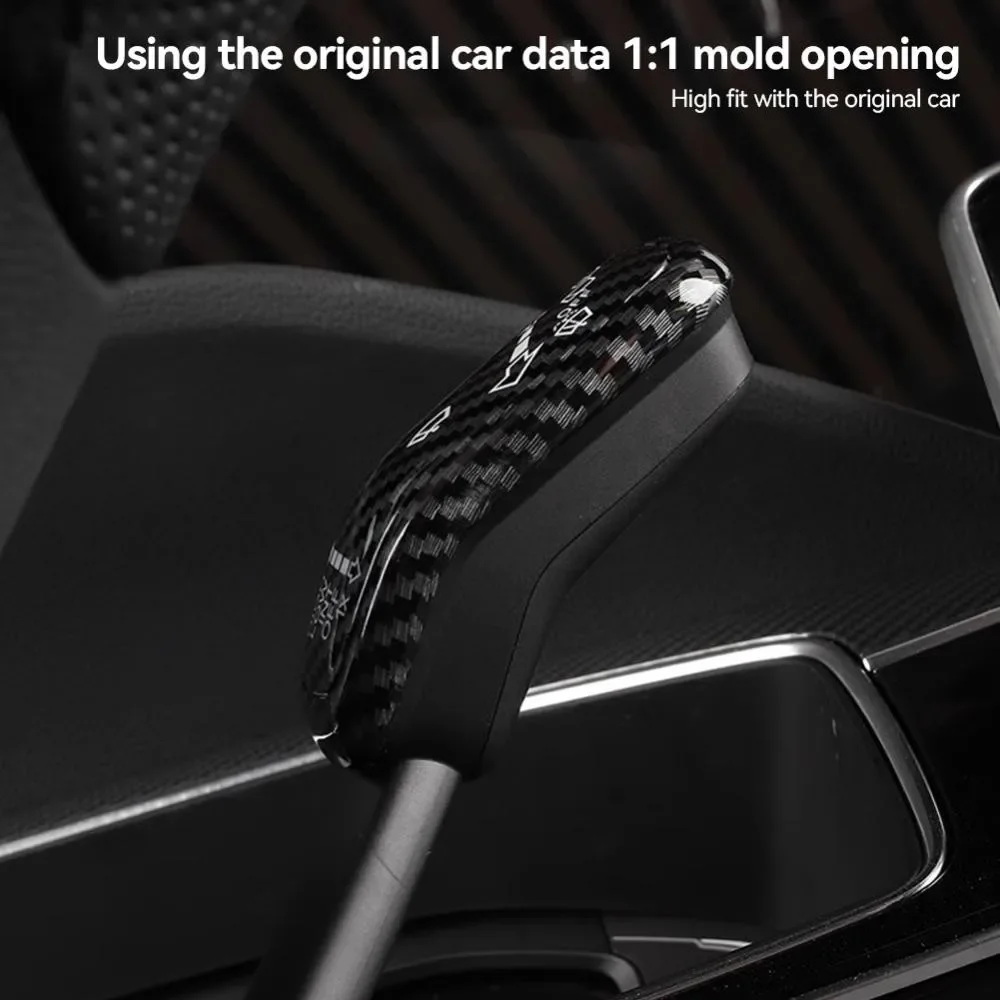 Steering Wheel Wiper Trim Headlight Button Cover Car Interior Mouldings For VW Polo Golf 7 Golf 8 Jetta Tiguan 2Pcs