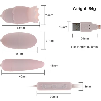 Tongue Vibrator 10 Modes USB 3in1 Vibrating Egg G-spot Massage Oral Licking Clitoris Stimulator Erotic Adults Sex Toys for Women 4