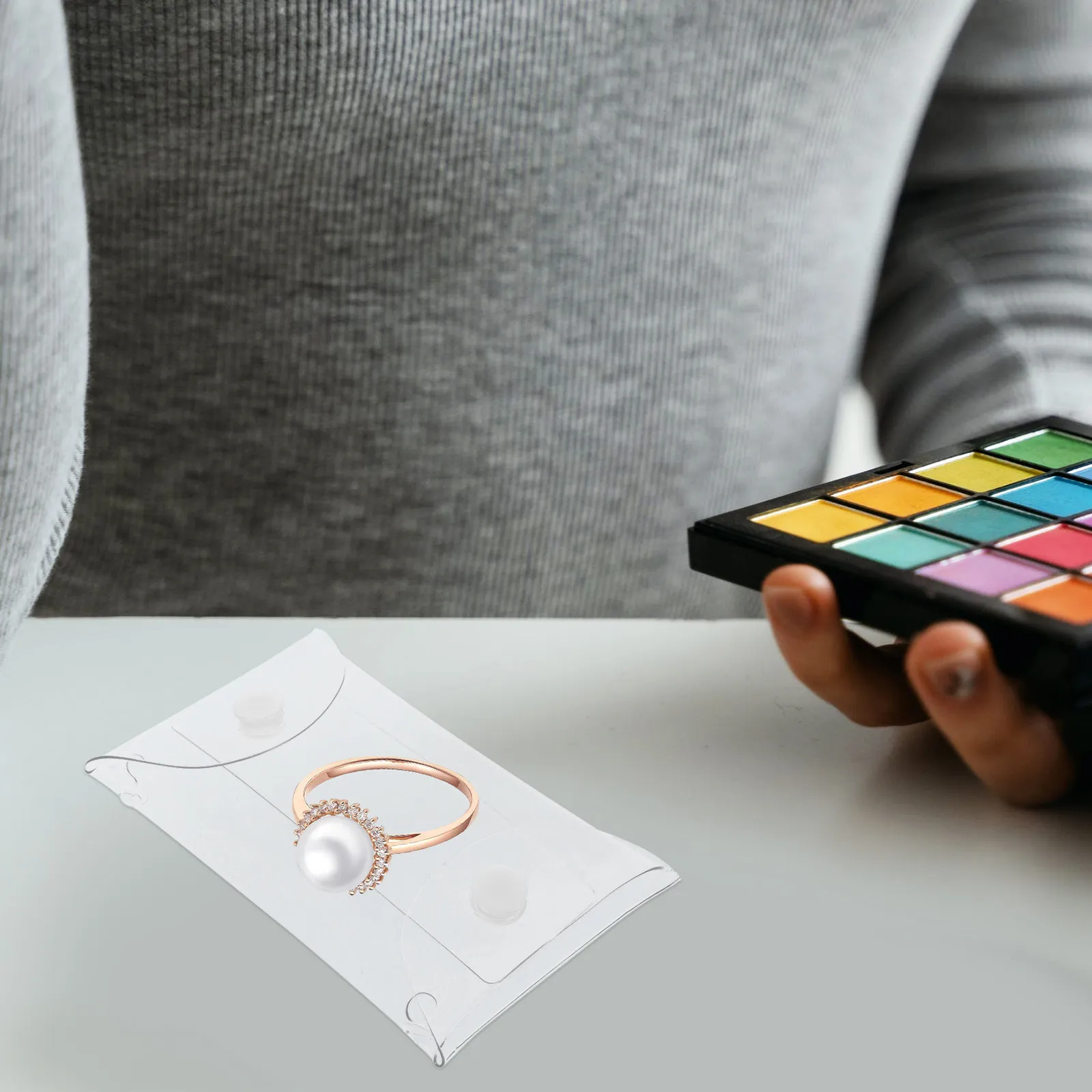 5Pcs 투명 디스플레이 가방 7x12cm 피규어 및 수공예품용 투명 보관 용기 방진 쇼케이스 박스 공간 절약