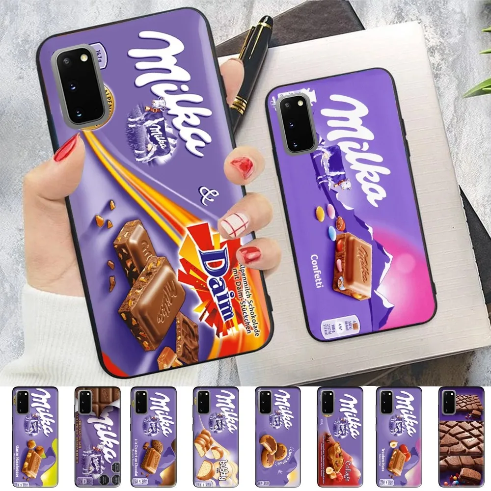 Custodia Per Telefono Con Scatola Milka Al Cioccolato Per Samsung S 9 10 20 21 22 23 30 23Plus Lite Ultra Fe S10Lite Fundas