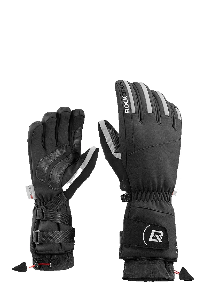 Locke Brothers' Thick Warm Riding Bicycles, Motorcycles, Electric Vehicles, Windproof Cold Winter Gloves for M and_voghion.com
