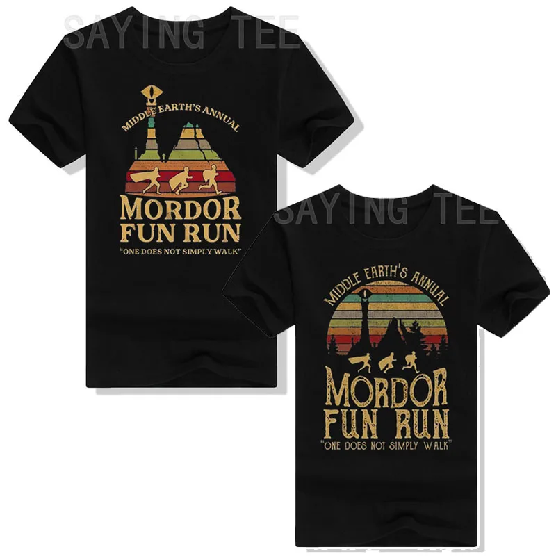 

Футболка для мужчин с надписью «Mordor Fun Run One Not просто Walk»