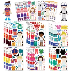 Children's Dress Up Puzzle Stickers - Cute & Creative Waterproof Fun Pack (16PCS)