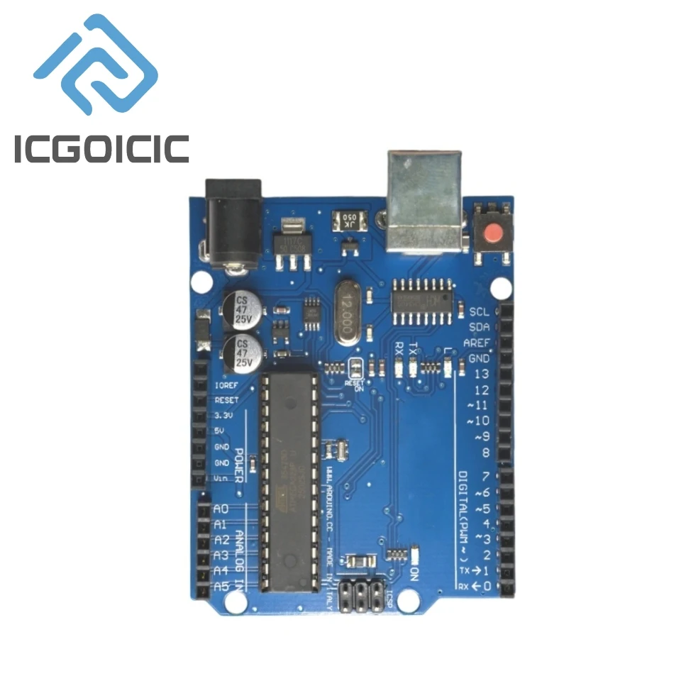 גרסה רשמית של UNO R3 עם שבב ATMEGA16U2+MEGA328P עבור לוח פיתוח Arduino UNO R3 + כבל USB