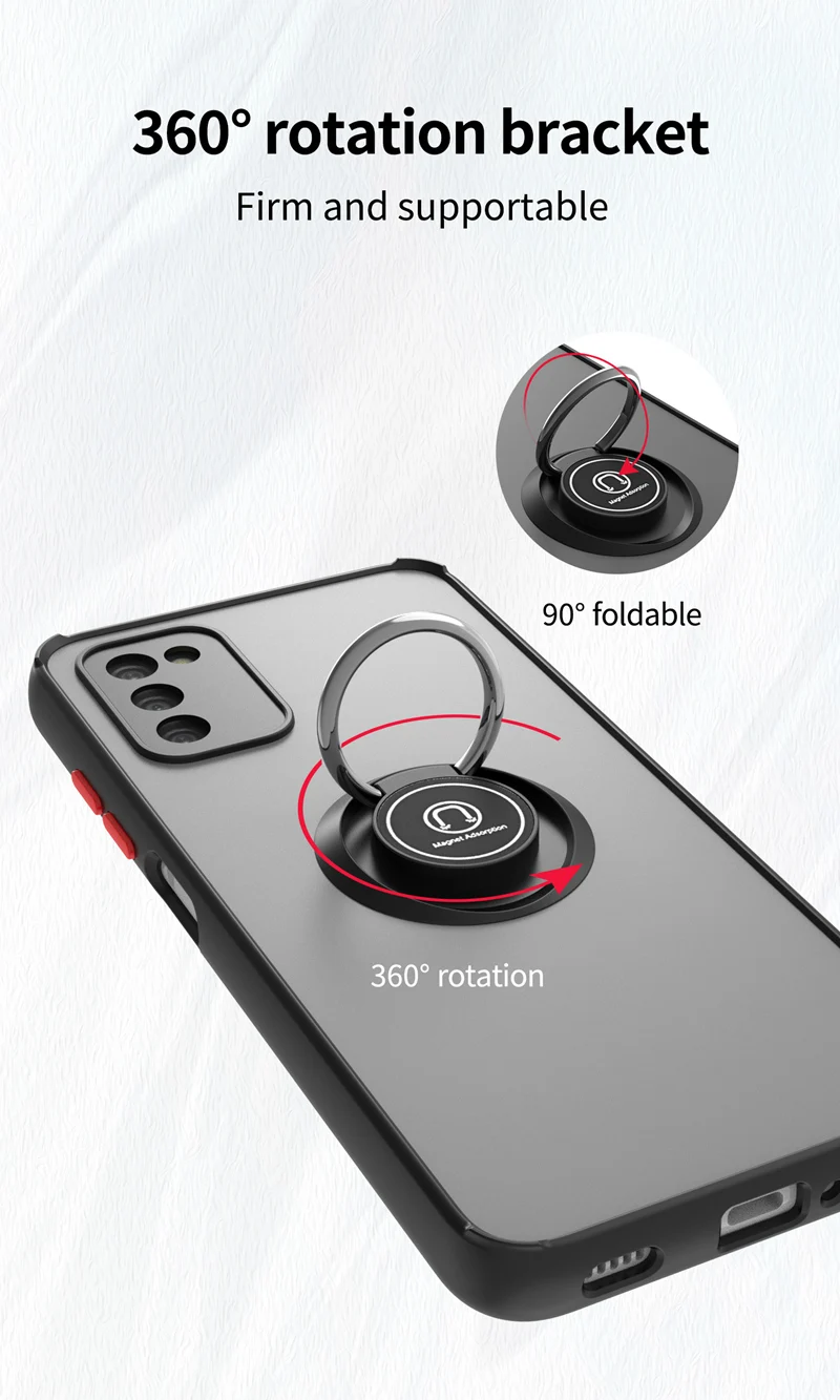 KEYSION Custodia Opaca di Moda per Samsung A03S A02S A03 A21S A20S A11 Anello Trasparente Del Basamento Della Copertura Del Telefono Antiurto per Gal_voghion.com