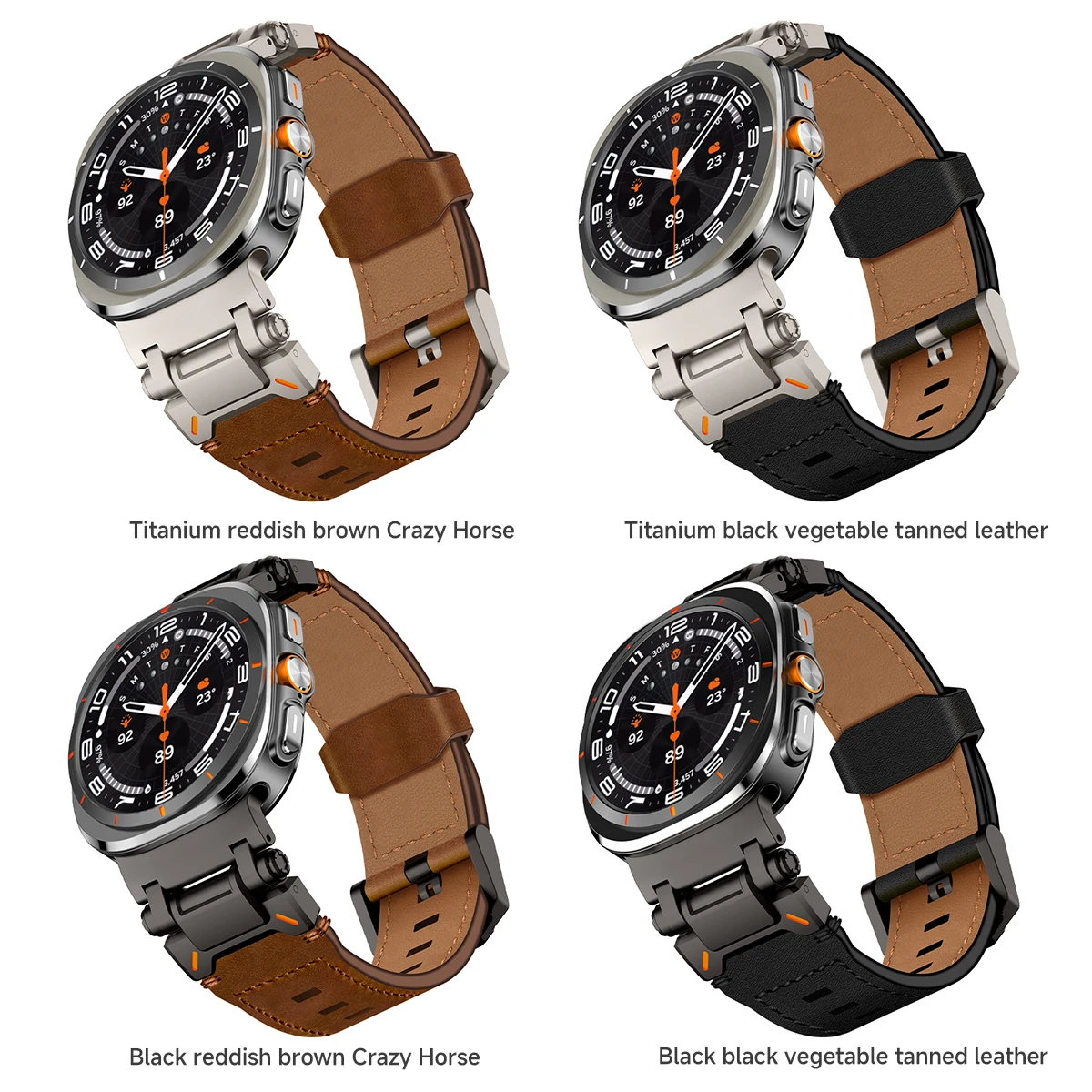 Premium Horse Leather Watch Strap - High-Quality 47MM Leather Band