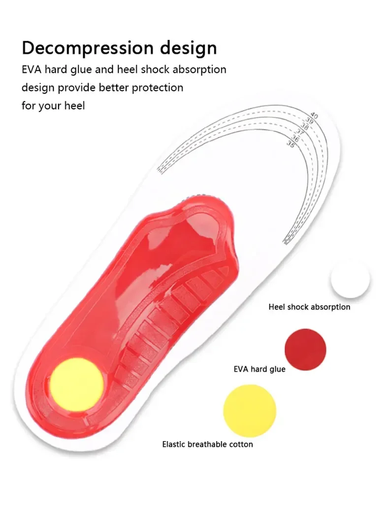 Neue 3D Orthesen Einlegesohlen Arch Support Plattfuß Orthopädische für Schmerzen Füße Druck der Bewegung Kissen Polsterung Unisex Einlegesohle 1 Paar – Detail 4