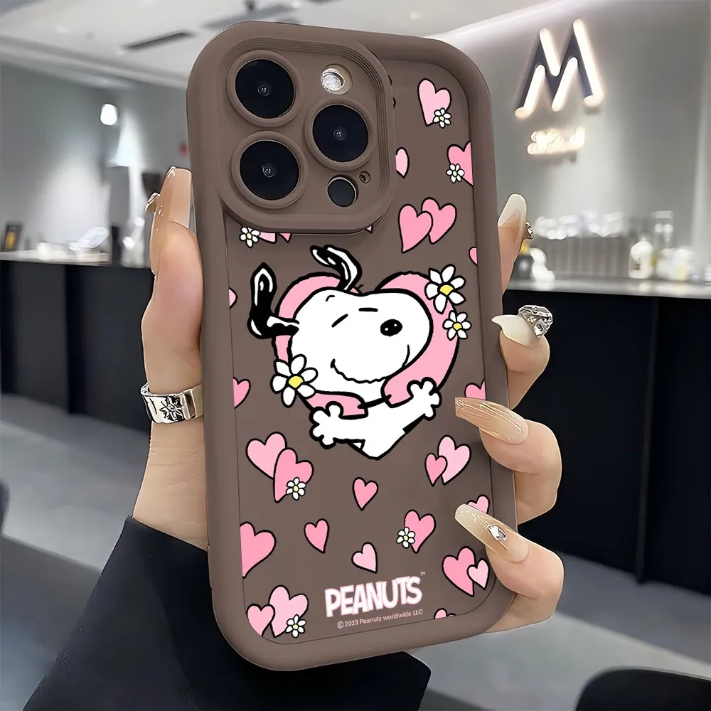 Charming Cartoon Snoopies Soft TPU Phone Case - Cute & Durable Back Cover
