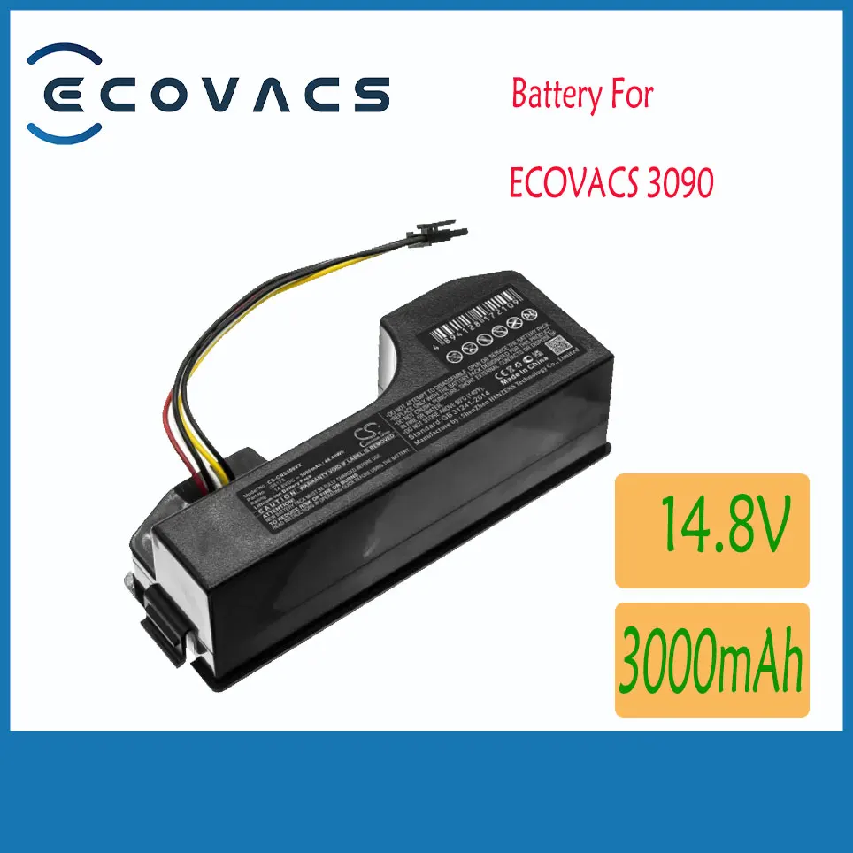 

Ecovacs 3000Mah Vacuüm Batterij 05173 Voor Cecotec Conga 3090