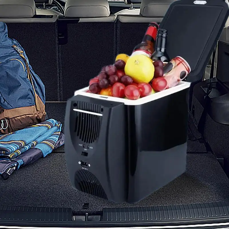 6L Silent Car Cooler for Vehicle Travel Fridge Shockproof Energy-Saving Cooler Space-Saving Fridge Freezer for Home