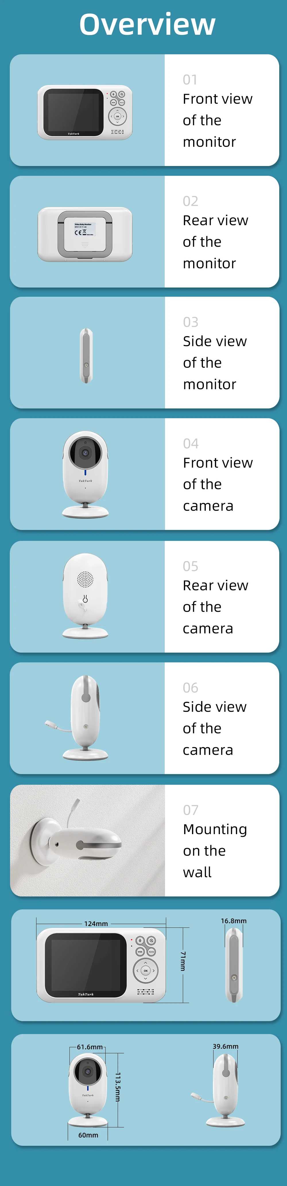 Sb1a0093853894553952558a7238e75fcT 3.2 inch Wireless Video Color Baby Monitor High Resolution Baby Nanny Security Camera Night Vision Temperature Monitoring