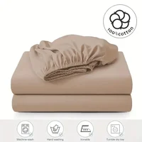 Drap-housse en coton de couleur unie avec bande élastique, housse de matelas King Size 140x190 200x200 3