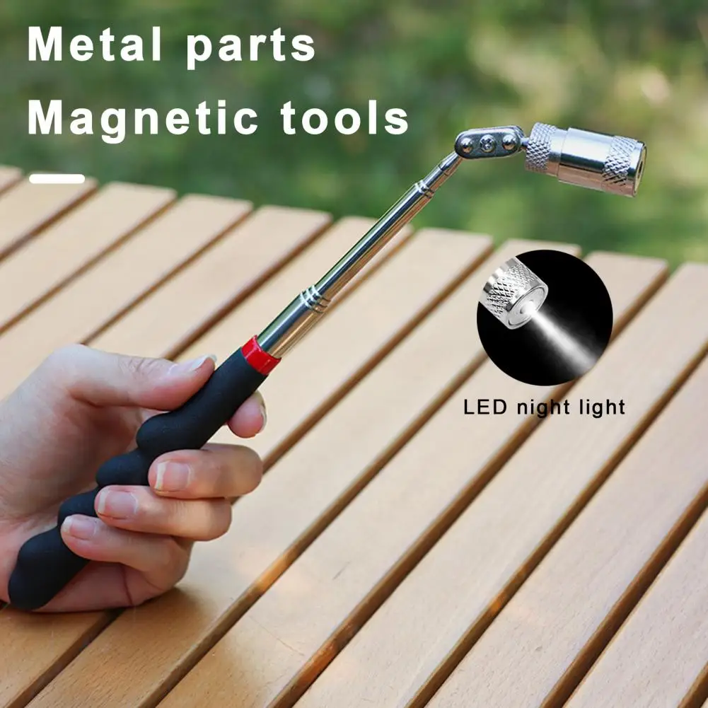 

Телескопический магнитный инструмент для захвата с фотоэлементами, раздвижной магнитный инструмент для захвата из нержавеющей стали с пластиковой ручкой для B