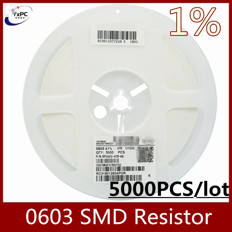 5000PCS 0603 Resistor SMD Accuracy 1% 0 ohm ~ 10M ohm 1K 2.2K 10K 100K 0 1 10 100 150 220 330 ohm 1R 10R 100R 150R 220R 330R 600pcs1 4w metal film resistance 1% resistor pack 30 values resistance 0 25w 10r 22r 47r 100r 150r 1k 2k 10k 20k 51k 68k 100k