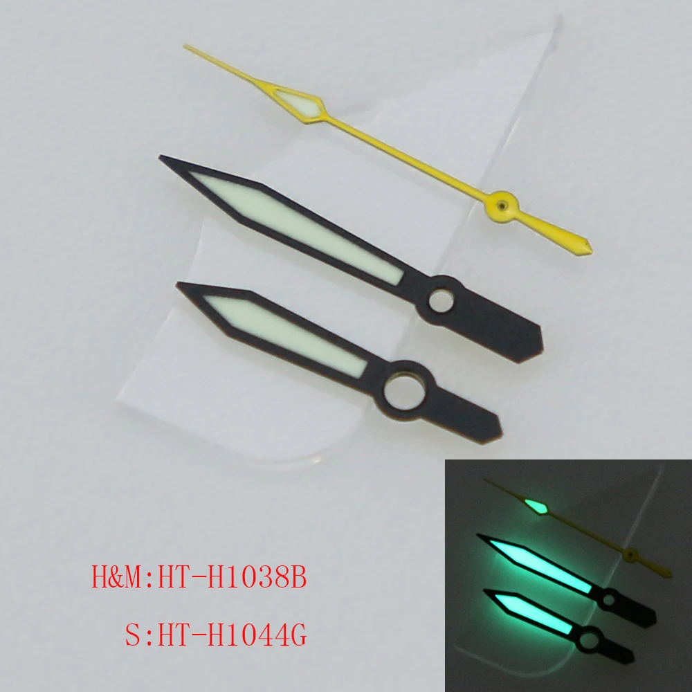 Green Luminous Silver Black Watch Hands for NH Movement Series SKX007
