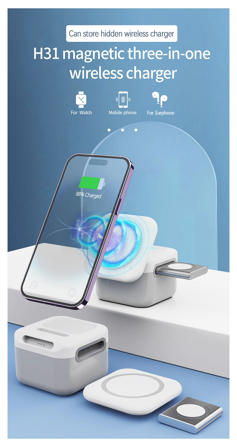 New In Wireless Charger for iPhone 12 13 14 Mobile Phones