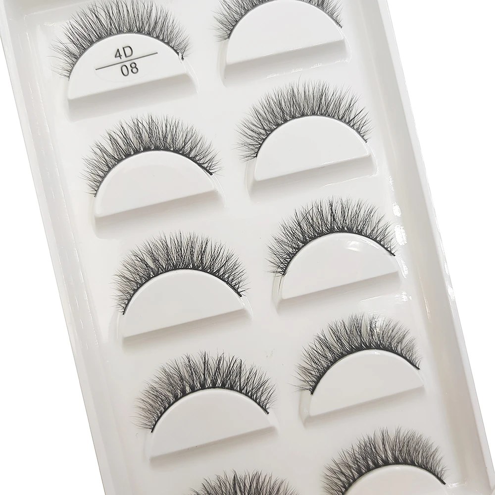 New 5 Pairs Natural Mink False Eyelashes Makeup Short Eyelash Extension Fake Eye Lashes Faux Cils Make Up Beauty Cilios 6