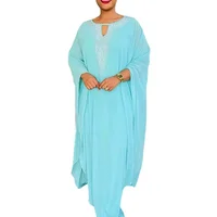 2024 African Wedding Party Dresses for Women Autumn Fashion 3/4 Sleeve Plus Size Long Maxi Gowns Dashiki African Clothing 2