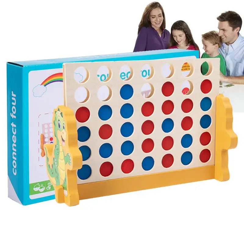 

Chess Board Chess 4 In A Line Board Children Puzzle Board Game Classic Board Line Up 4 Game For Living Room Rustic Table Decor