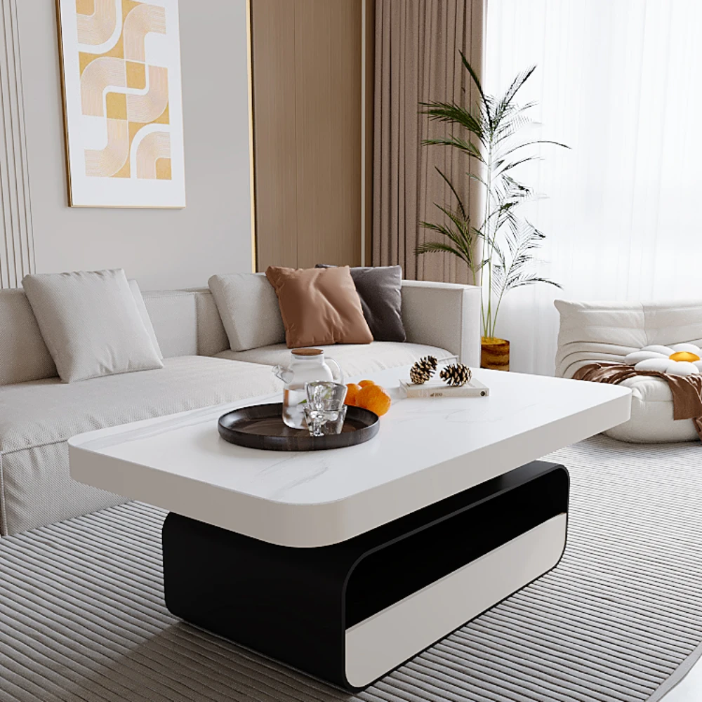 

Living Room Solid Wood Center Table Household Simple Sedentary Side Table Sofa Rock Slab Coffee Table Stolik Kawowy Furniture