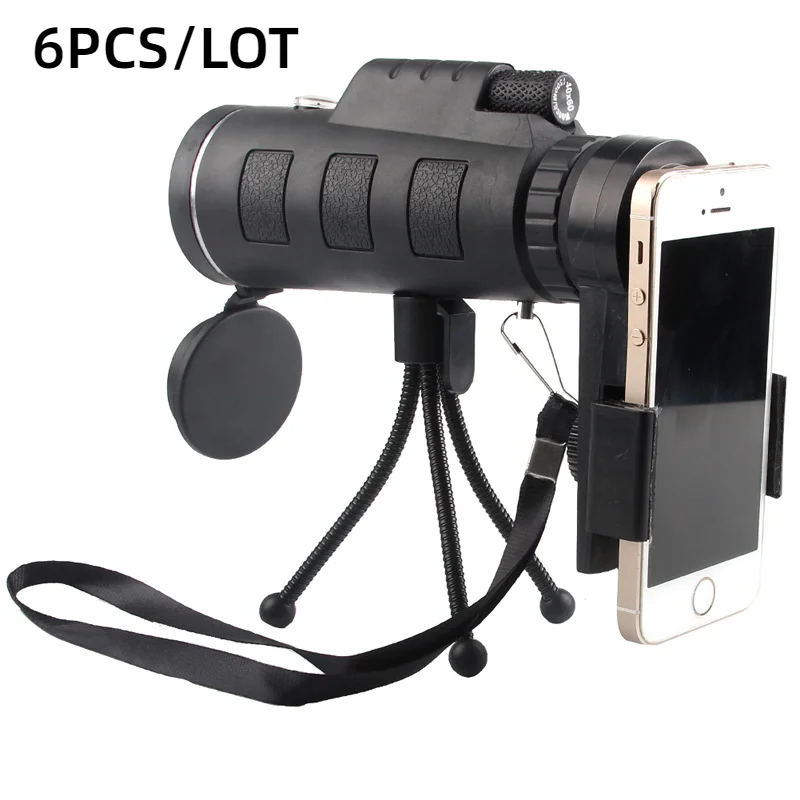 

6pcs/lot 40X60 Zoom Lens for Smartphone Telescopio Para Celular Monocular Camera Zoom Lenses for Mobile Phone Outdoor Hunting