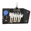 New Genuine Leather Keychain Men Key holder ​key organizer Pouch Car Key pouch Wallet Housekeeper Key Case Mini Card Bag 4
