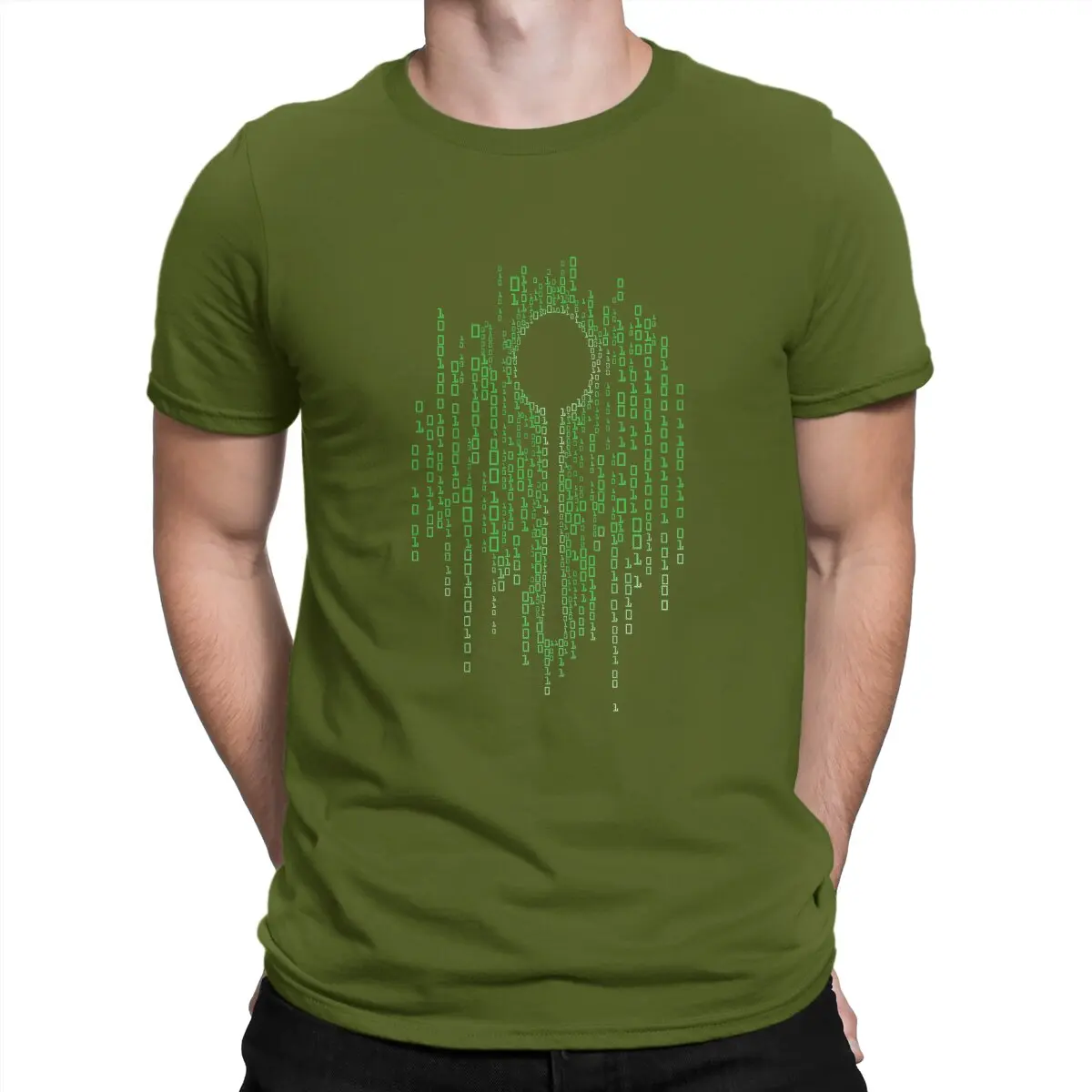thumbnail image 1 of Camisetas "No hay cuchara" para hombre, camiseta de algodón vintage Matrix, camiseta de manga corta con cuello redondo, camisetas estampadas, 1 of 7