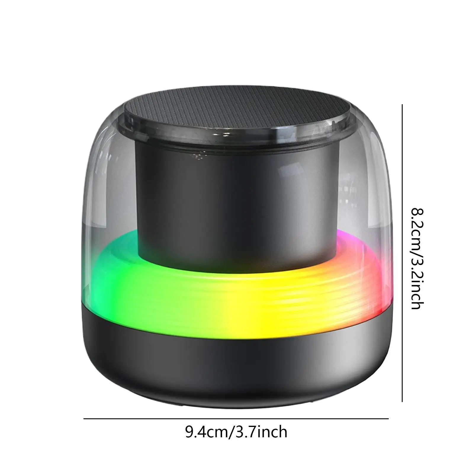 Desktop Speakers Wireless 5.0 Subwoofer Speaker With RGB Light Portable Audio Music Player With 7 Preset Gradient Breathing