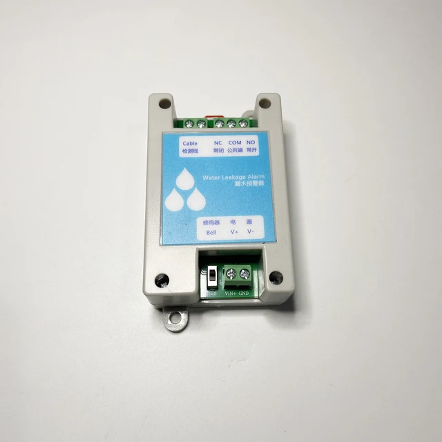 12-60Vdc Water Leakage Alarm Sensor With Cable Wire Water Leaking Detector Relay NC/NO Output Home Security Warehouse Safe 3