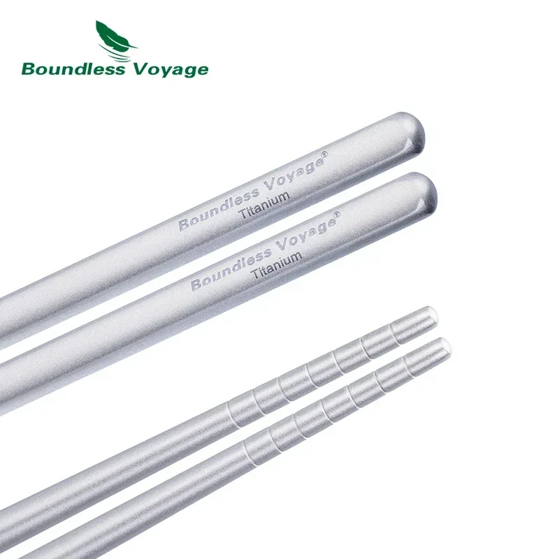 Boundless Voyage Titanium Fork Spoon Chopstics Set Ultralight Kitchen Cutlery Portable Picnic Tableware for Dessert Dinner Party