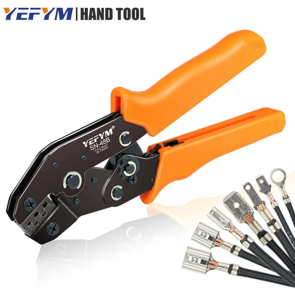 Für TAB 2,8 4,8 6,3 Auto Terminals SN-48B Crimpen Zangen 0,5-2,5mm2/23-13AWG Hohe Präzision Backen Draht Elektrische Hand Werkzeuge – Detail 1