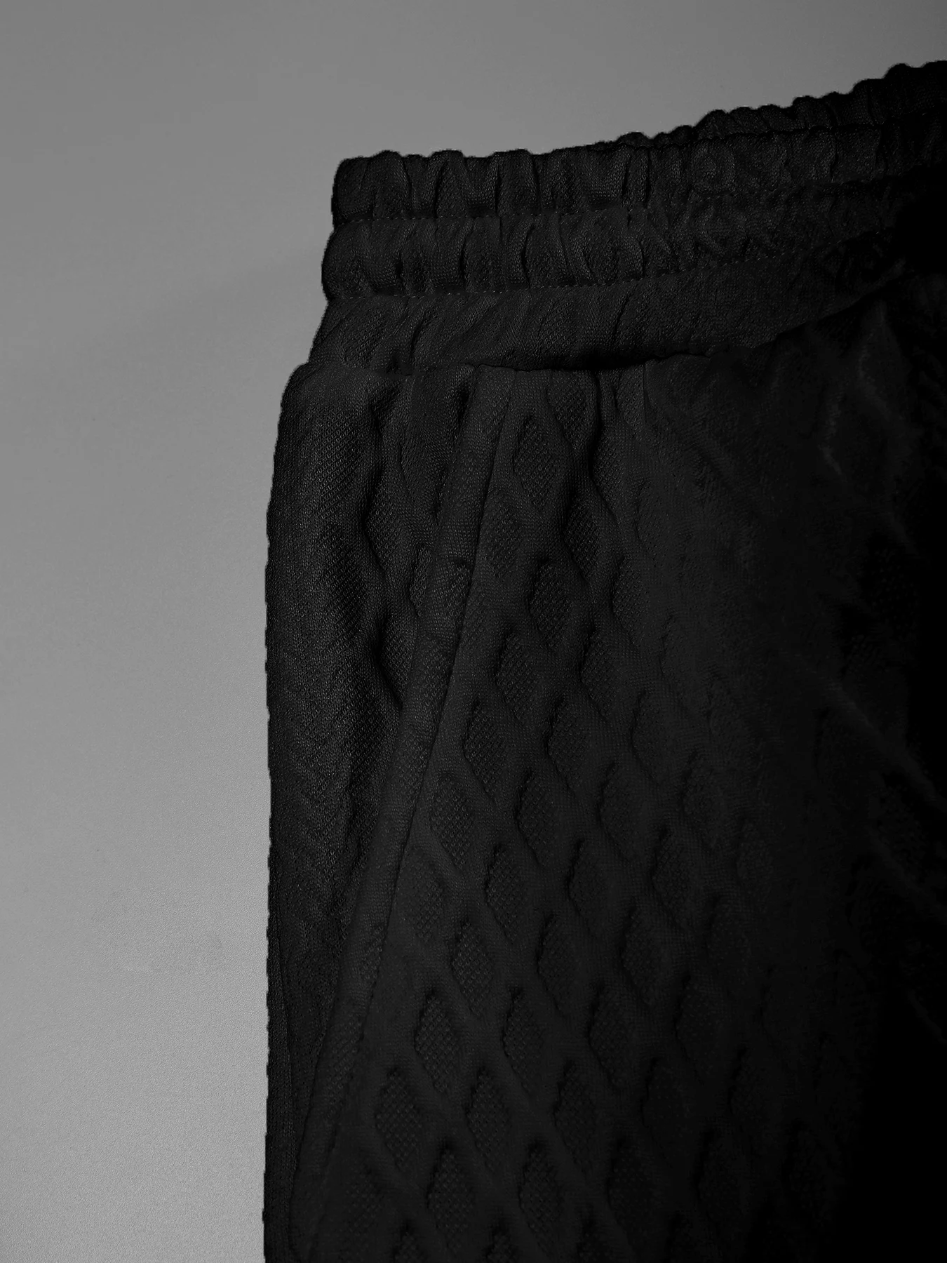 Men's Casual Loungewear, Premium Textured Polo Collar Top & Elastic Waist Tapered Pants - 4