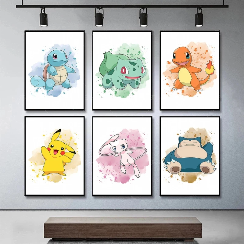 

Hot Anime Poster Kid Action Figures Classic Decoration Paintings Christmas Gifts Hanging Wall Stickers Children's Bedroom Decor