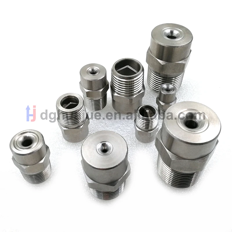 1/8" 1/4" 3/8" 1/2" 3/4" 1" BSPT BB series brass stainless steel plastic cleaning solid full cone spray nozzle