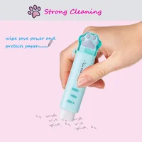 1-8Pcs New! Kawaii Cat Paw Rubber Erasers Retractable Pencil Eraser for Kids Students School Home Office Writing Drawing 3
