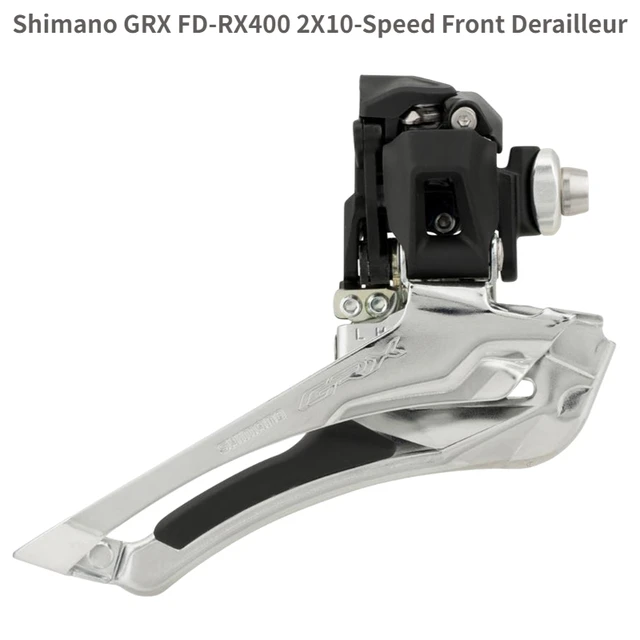 Shimano GRX RX400 Derailleur depan 2x10 kecepatan, FD-RX400 Braze