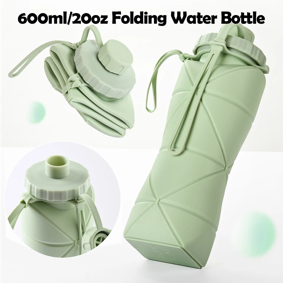 750ML Water Bottles Portable No Sweat Travel Gym Camping Stainless Steel  Small Mouth Silicone Handle Vacuum Insulated Reusable - AliExpress
