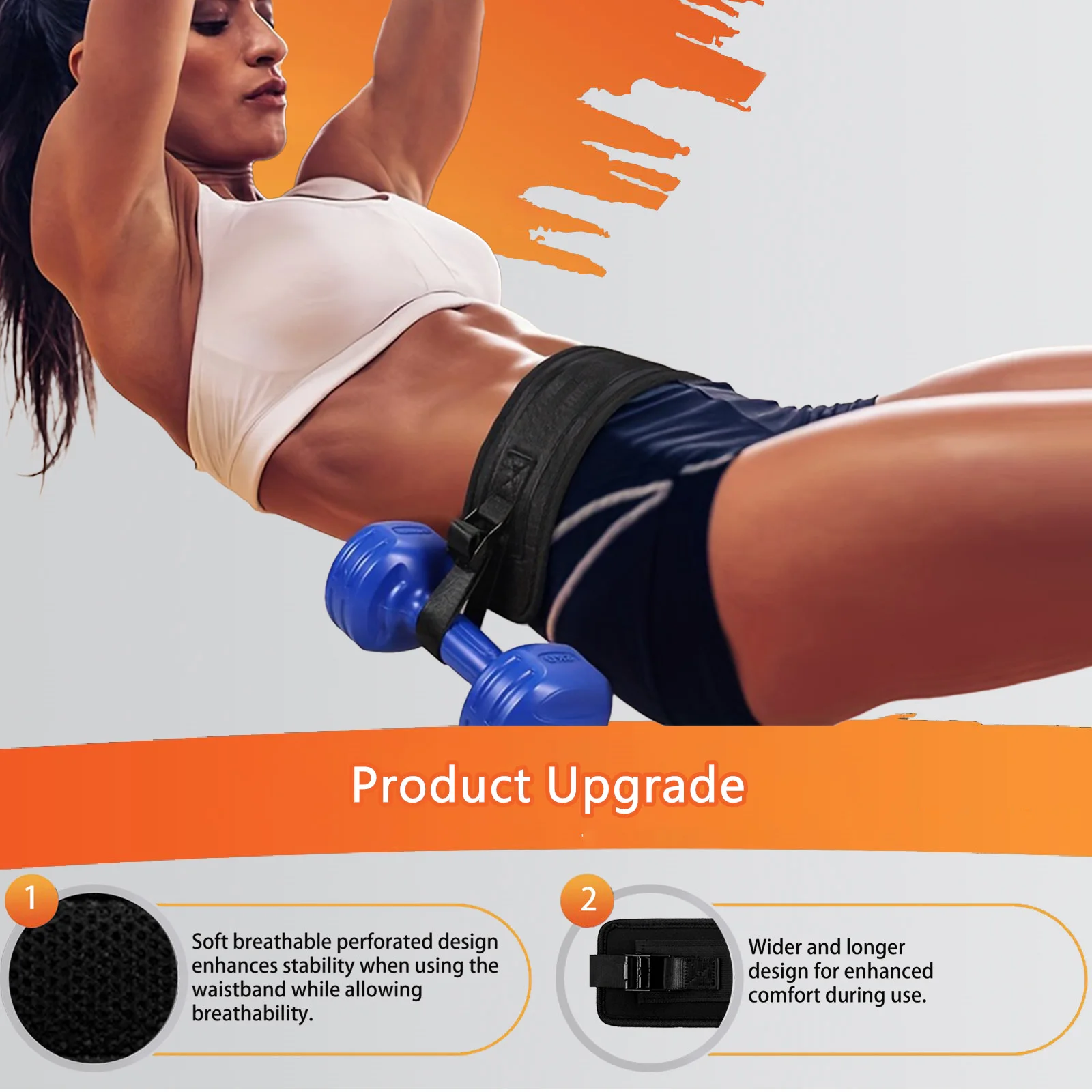 Gym Accessories Weight Lifting Waist Strap Hip Thrust Belt For Glute Bridge Squat Lunge Dip Exercises