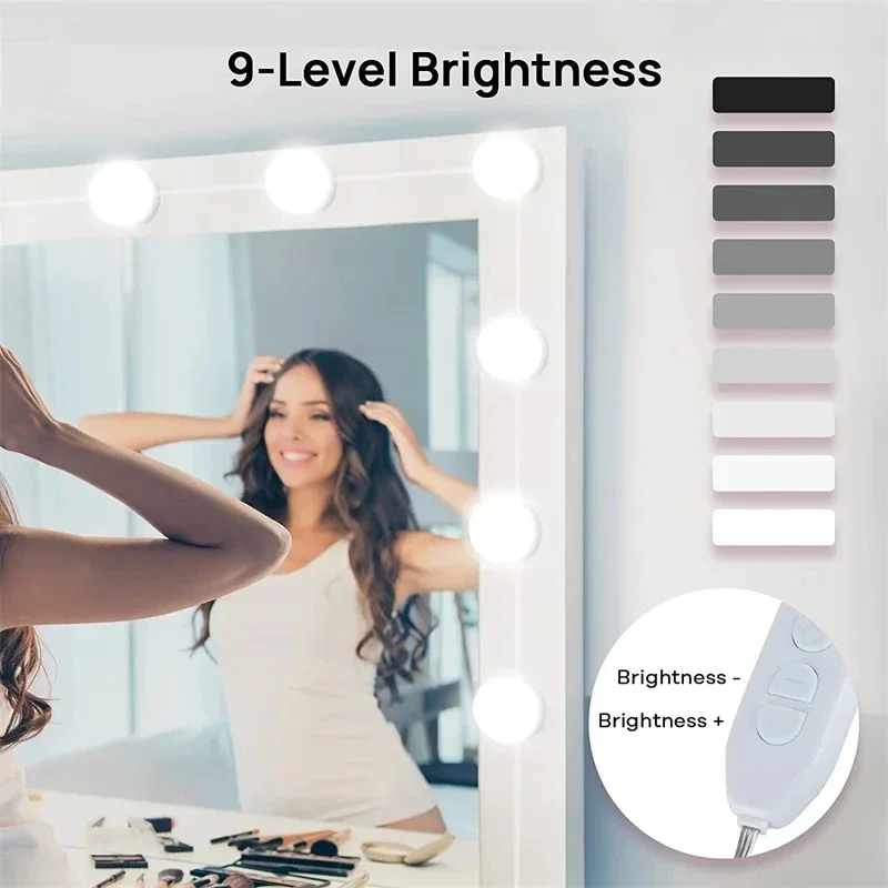 Makeup Mirror LED Light Bulbs Vanity Lights USB 5V Bathroom Dressing Table Lighting Dimmable LED Vanity Light For Mirror