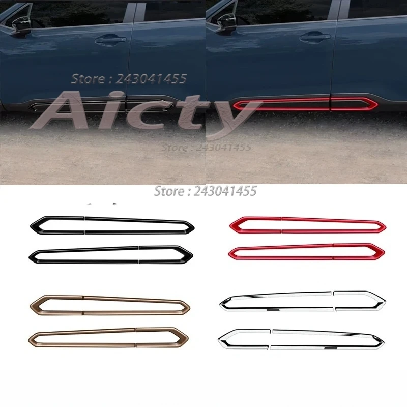 For Subaru Forester 2024 2025 2026 ABS Side Door Body Molding Line Cover Protector Rear Trunk Lid Tail Gate Trim Car Accessories 1