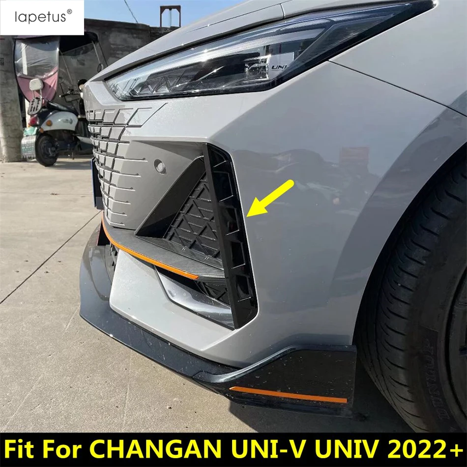 

Front Bumper Fog Lamp Light Eyebrow Wind Knife Blade Cover Trim For CHANGAN UNI-V UNIV 2022 2023 ABS Black / Orange Accessories