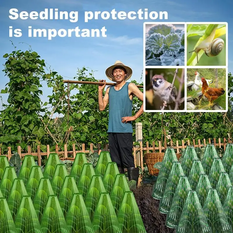 식물 Cloche 재사용 가능한 투명 식물 보호기 벨 커버 벨 항아리 Cloche..