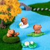 Miniature Cartoon Capybara Model Figurine Desk Garden Landscape Ornament Resin Craft Home Office Decor Car Desktop Decor Gifts 5