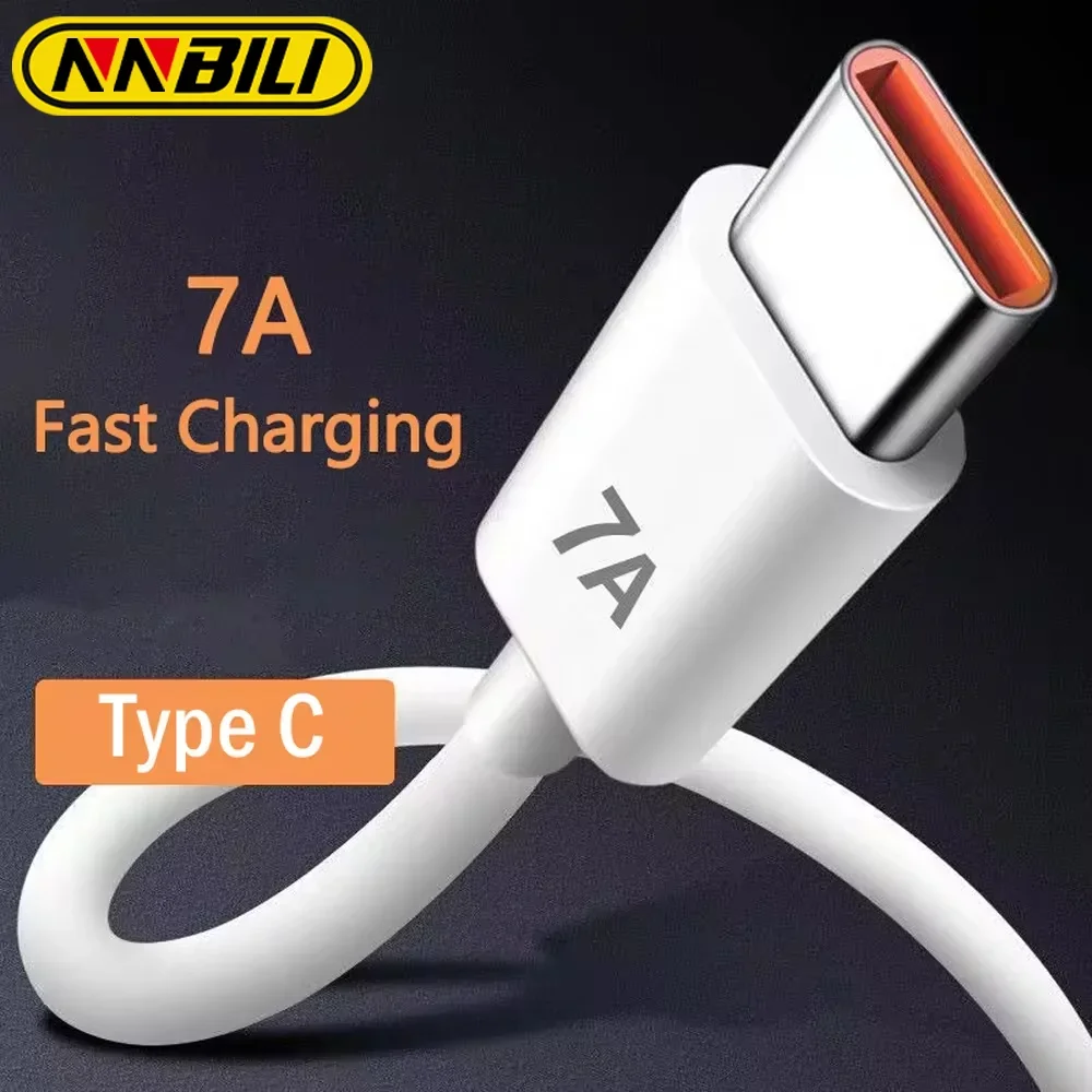 NNBILI 7A 100W Usb Type C Super-Fast Charge Cable for Huawei P40 P30 Fast Charing Data Cord for Xiaomi 13 12 Pro Realme POCO usb c to usb c cable charging cable adapter