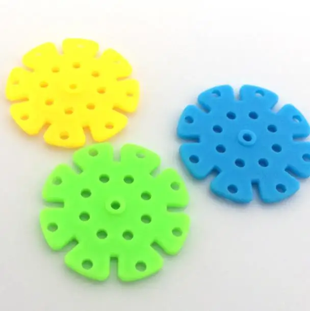 10pcs Snow Snowflake Building Blocks Toy Bricks DIY Assembling ferris wheel Toys Early Educational Learning Toys 2