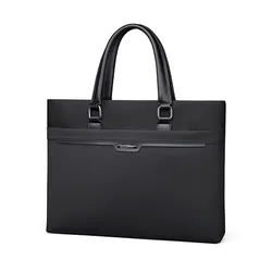 Williampolo Men's Business Handbag Leather Large Capacity Handbag Cowhide Simple Laptop Briefcase Executive Briefcase For Man