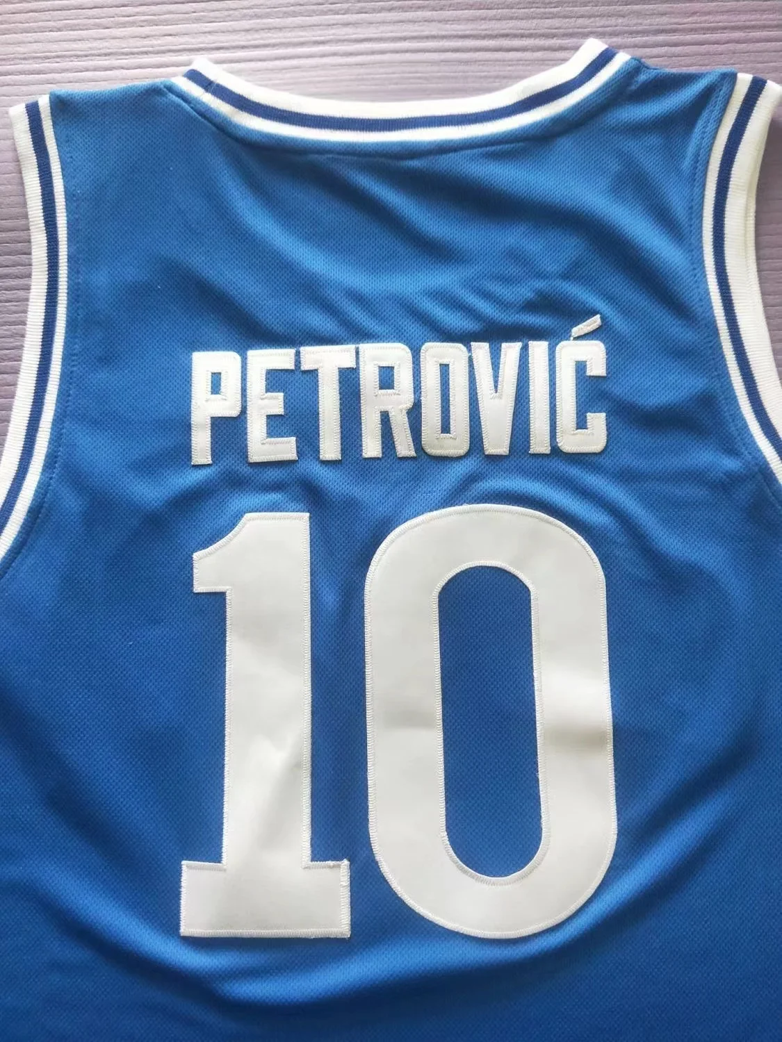 Sport Basketball jerseys CIBONA 10 PETROVIC Jersey Embroidery Sewing Outdoor Sportswear Quick-Drying Movie BULE