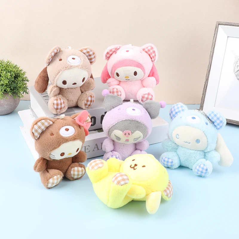 

Фотофон Hello Kitty My Melody Kuromi Cinnamoroll, кролик, мультяшное животное, мягкий кулон, украшение для рюкзака