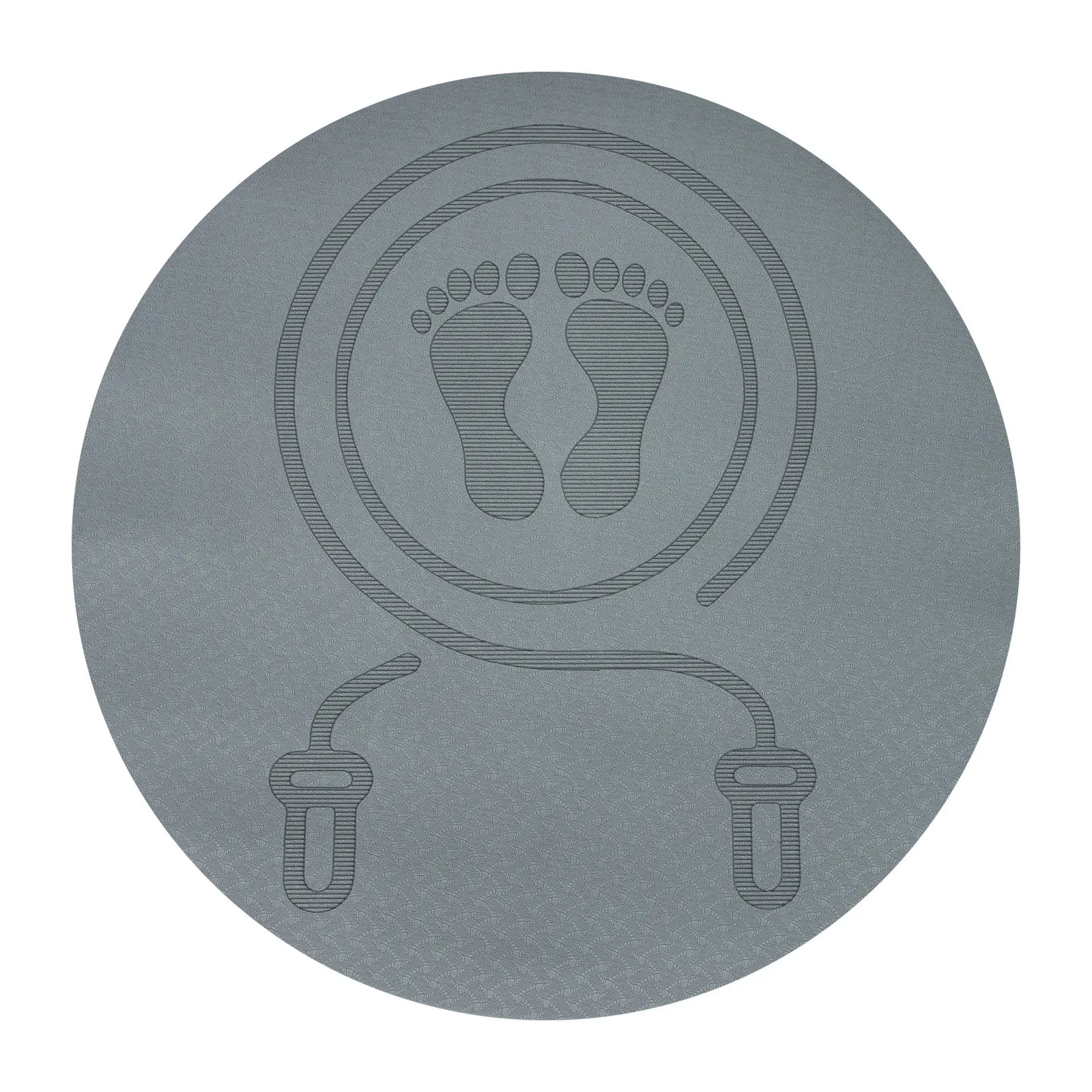 프리미엄 TPE 점프 로프 매트, 미끄럼 방지 충격 흡수 무소음 운동 매트 (홈 요가, 필라테스, 핫 요가 및 피트니스 운동용)