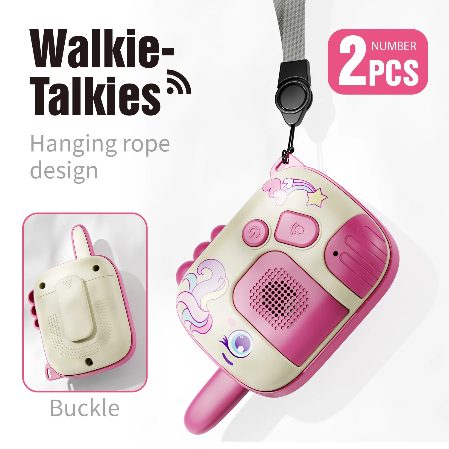 2PCS Children's Walkie Talkie Kids Handheld Parent-Child Wireless Outdoor Remote Intelligent Communication Puzzle Boy Girl Gifts
